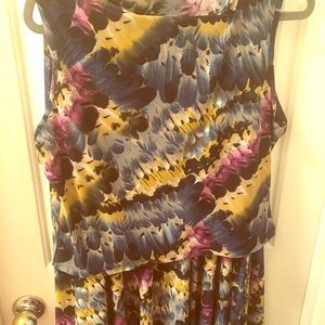 Plus 2 pc with crop top and free flowing skirt